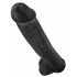 King Cock 15 - prisávací dildo s gulami (38cm) - čierne