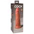 King Cock Elite 8 - prísavkový dildo (20 cm) - tmavo naturálny