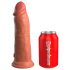 King Cock Elite 8 - prísavkový dildo (20 cm) - tmavo naturálny