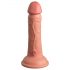 King Cock Elite 6 - realistický vibrátor 15cm (tmavý naturálny)