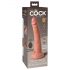 King Cock Elite 7 - prísavkový, diaľkovo ovládaný vibrátor 18 cm - prírodný