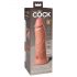 King Cock Elite 8 - realistický vibrátor s prísavkou (20 cm) - naturálny