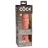 King Cock Elite 8 - realistický vibrátor s prísavkou (20 cm) - naturálny