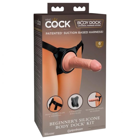 King Cock Elite pre začiatočníkov - prírodný strap-on penis