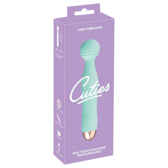 Cuties Mini Wand - nabíjateľný, vodotesný masážny vibrátor (zelený)