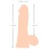 Nature Skin - realistický dildo - 20cm (prírodný)