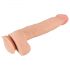 Prírodný pocit - dildo s kožou - 25cm (natur)