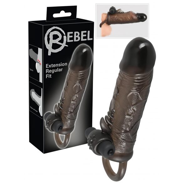 Rebel Regular - vibrujúci penisový návlek (19 cm)