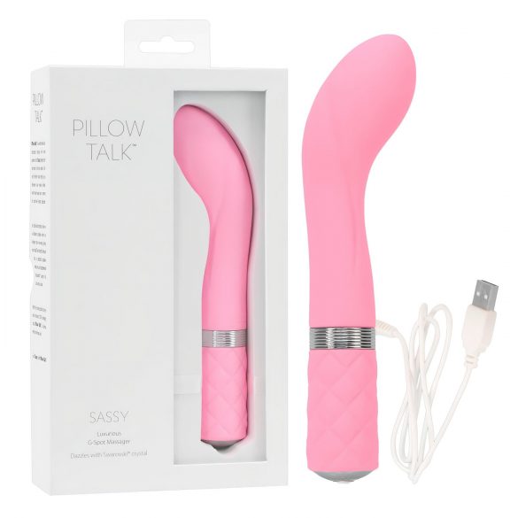 Pillow Talk Sassy - nabíjateľný G-bod vibrátor (ružový)