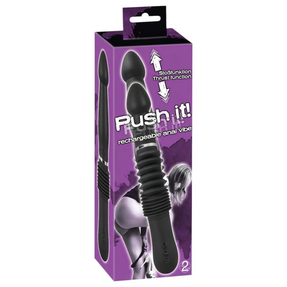 You2Toys Push it - akumulátorový análny vibrátor (čierny)