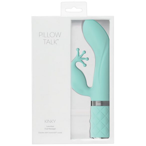 Pillow Talk Kinky - akumulátorový G-bod vibrátor s dvoma motormi (tyrkysový)