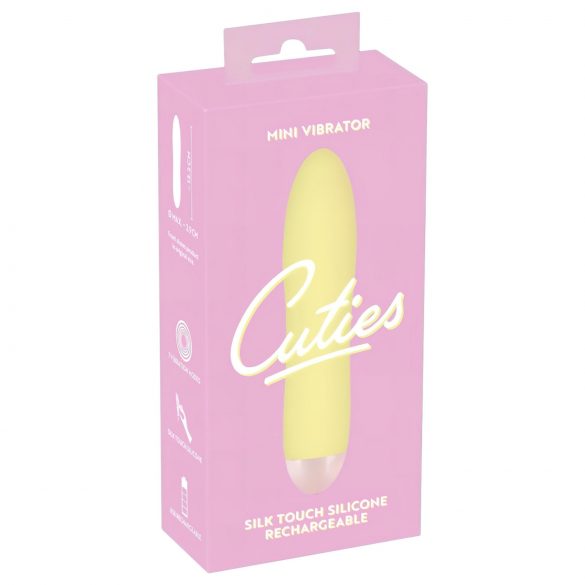 Cuties Mini žltý - nabíjací silikónový vibrátor (žltý)