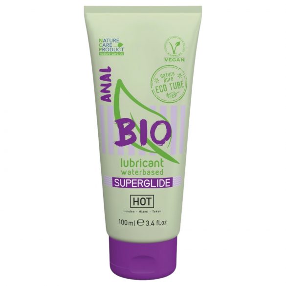 HOT BIO Superglide Anal - vegán vodný análny lubrikant (100ml)