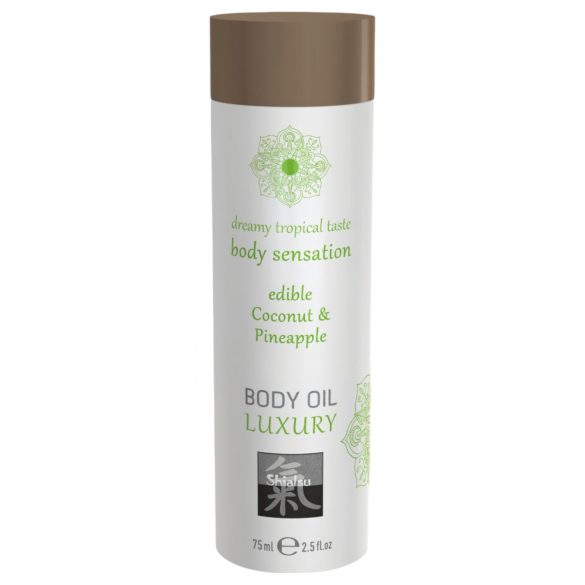 Shiatsu Luxury - jedlý masážny olej - kokos-ananás (75ml)