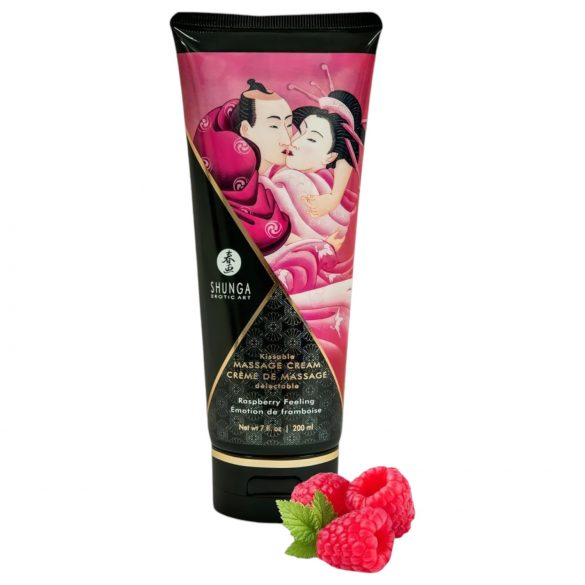 Shunga - masážny krém - malina (200ml)