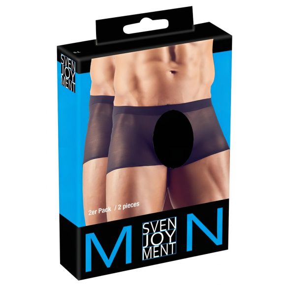 Svenjoyment - priehľadný boxer set - čierny (2-dielny) S-L