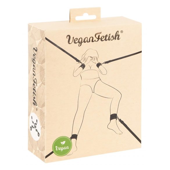 Vegan Fetish - čierna posteľová viazacia sada