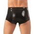 LATEX - boxer s návlekom na penis (čierny) - L/XL