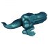 Toppedmonster - dinosaurus silikónové dildo - 26 cm (tyrkysové)