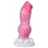 Psí penis dildó Buldog - 17cm (ružový)