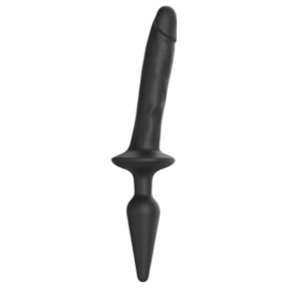 Strap-on-me Swith Realistic S - 2v1 silikónové dildo (čierne)