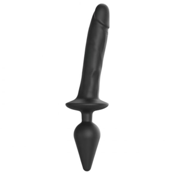 Strap-on-me Swith Realistic XXL - 2v1 silikónové dildo (čierne)