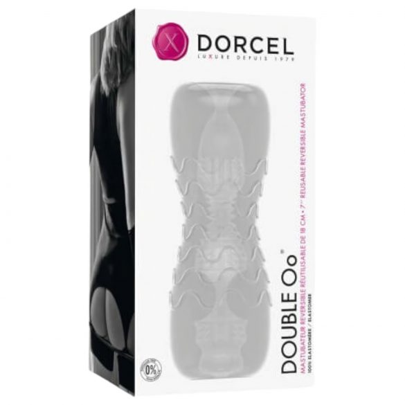 Dorcel Double Oo - mužský masturbátor (priehľadný)