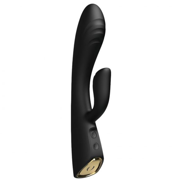 Dorcel Flexi Rabbit - hrejivý vibrátor s pohyblivým ramenom (čierny)