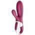 Satisfyer Hot Bunny - inteligentný zahrievací vibrátor s králikovými uškami (červený)