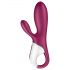 Satisfyer Hot Bunny - inteligentný zahrievací vibrátor s králikovými uškami (červený)