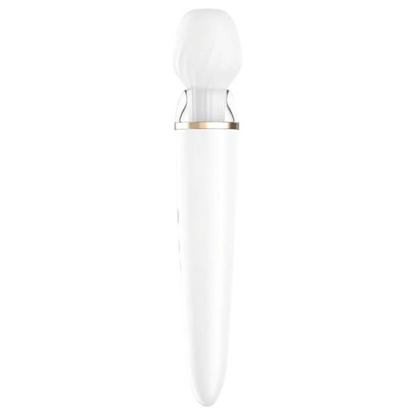 Satisfyer Double Wand-er - šikovný masážny vibrátor (biely)