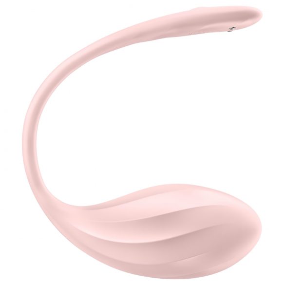 Satisfyer Ribbed Petal - vibračné vajíčko s diaľkovým ovládaním (ružové)