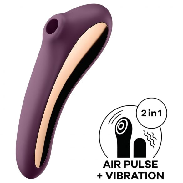 Satisfyer Dual Kiss - 2v1, vaginálny a klitorálny vibrátor (fialový)