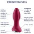 Satisfyer Rotator Plug 2 - nabíjací anál vibrátor s korálikmi (fúzia)