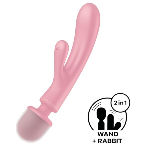 Satisfyer Triple Lover - G-bod massér & vibrátor (ružový)