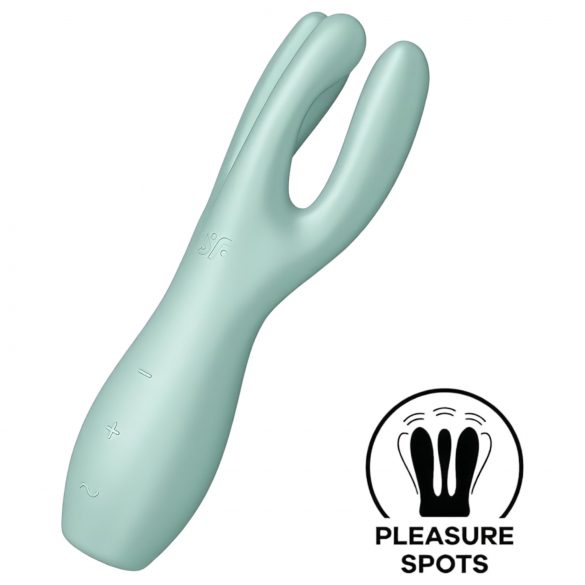 Satisfyer Trojka 3 - nabíjací klitorisový vibrátor (mentol)