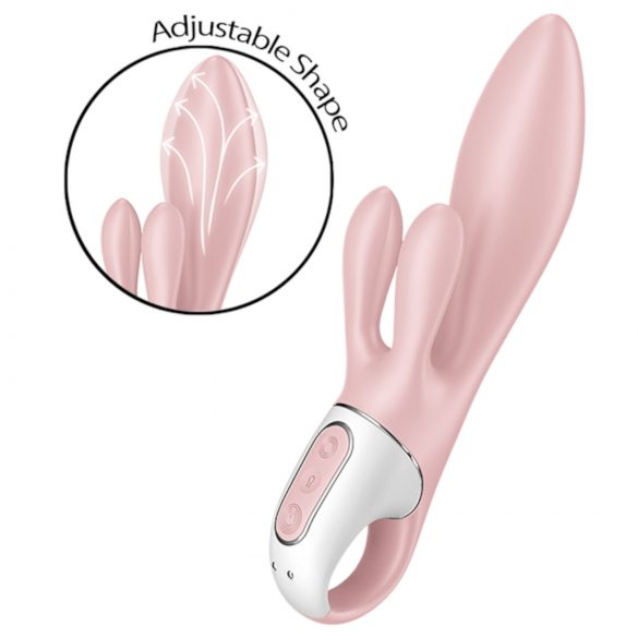 Satisfyer Air Pump Bunny 3 - nafukovací vibrátor (ružový)