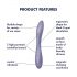 Satisfyer G-spot Flex 2 - nabíjateľný vodotesný G-bod vibrátor (fialový)