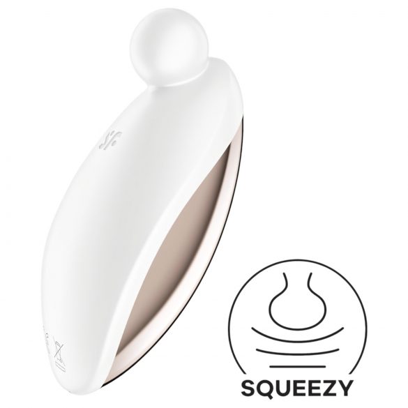 Satisfyer Spot On 2 - nabíjateľný biely vibračný stimulátor klitorisu