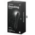 Satisfyer Dazzling Crystal 1 - dvojitý sklenený dildo (čierny)