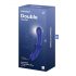 Satisfyer Double Crystal - dvojitý sklenený dildo (modrý)