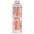 Dillio Wild Thing - vrúbkované dildo (19 cm) - oranžové