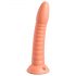 Dillio Wild Thing - vrúbkované dildo (19 cm) - oranžové