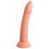 Dillio Wild Thing - vrúbkované dildo (19 cm) - oranžové