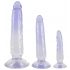 Crystal Clear - anál tréner dildo súprava - 3 kusy (priehľadná modrá)