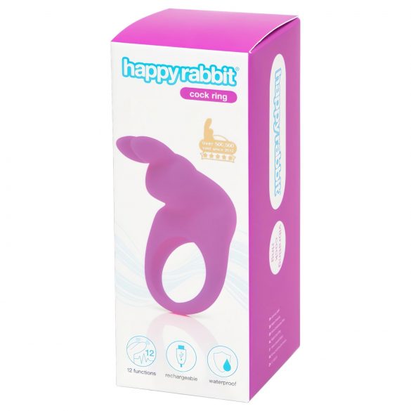 Happyrabbit Cock - vibračný krúžok na penis (fialový)