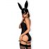 Obsessive OB7008 Sexy Bunny - kostým zajačice (čierny) - L/XL