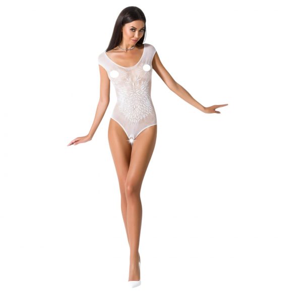 Passion BS064 - otvorené sieťované body (biele) - S-L