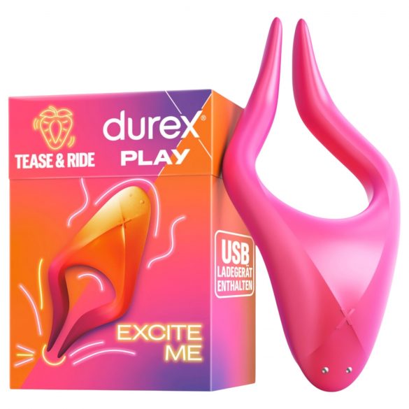 Durex Tease & Ride - dráždenie vášní (ružová)