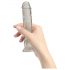 Addiction Crystal - priesvitné dildo s prísavkou - 18 cm